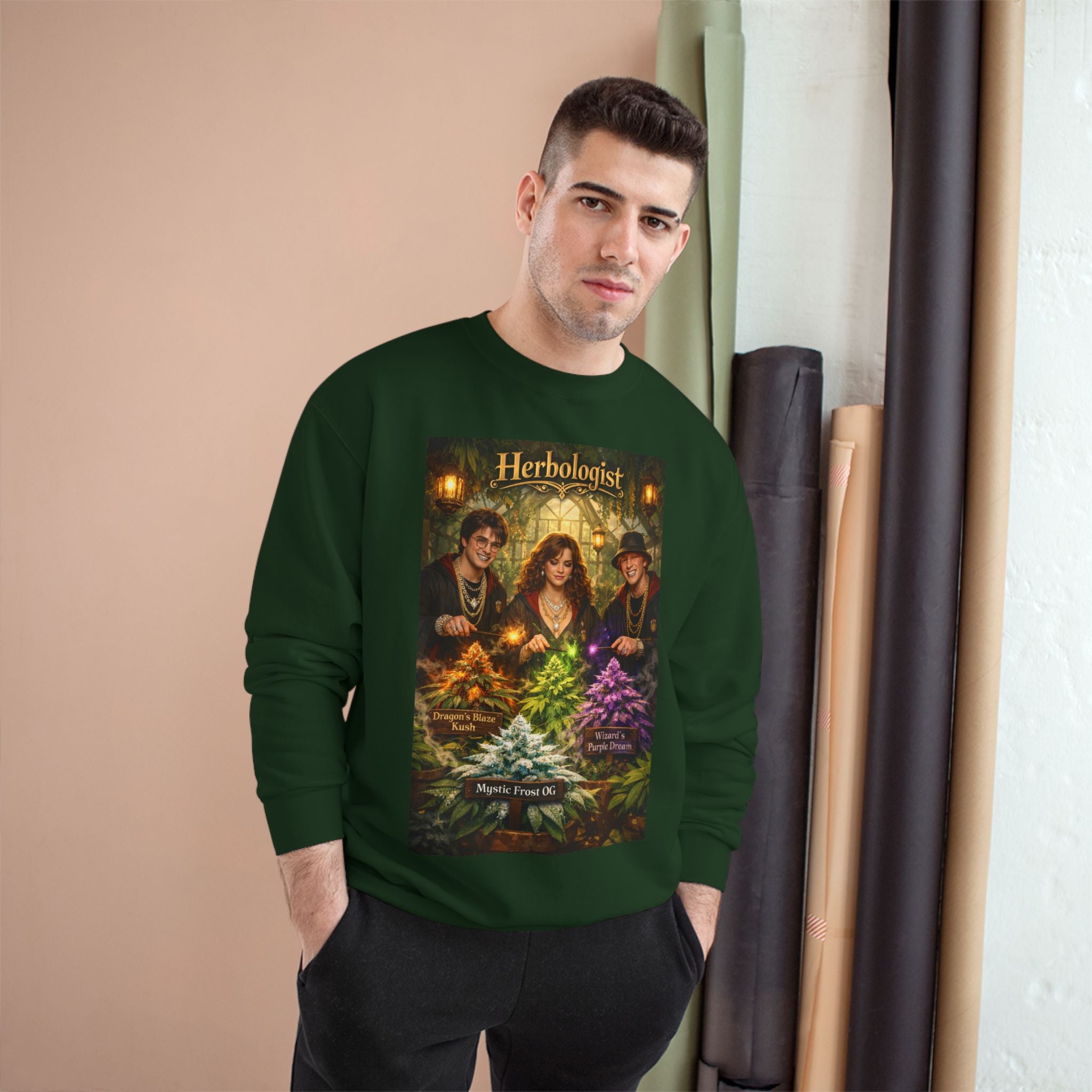 Herbologist Crewneck Sweatshirt – Vintage Apothacary Plant Art