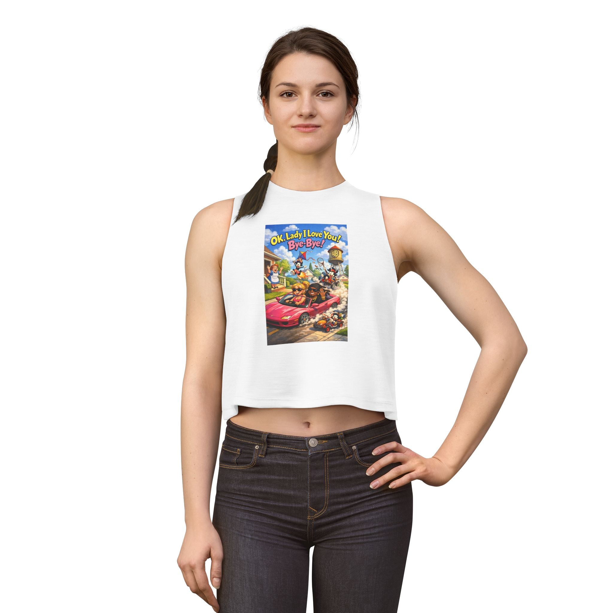 Animaniacs Crop Top — "Ok, Lady I Love You! Bye-Bye!" Graphic
