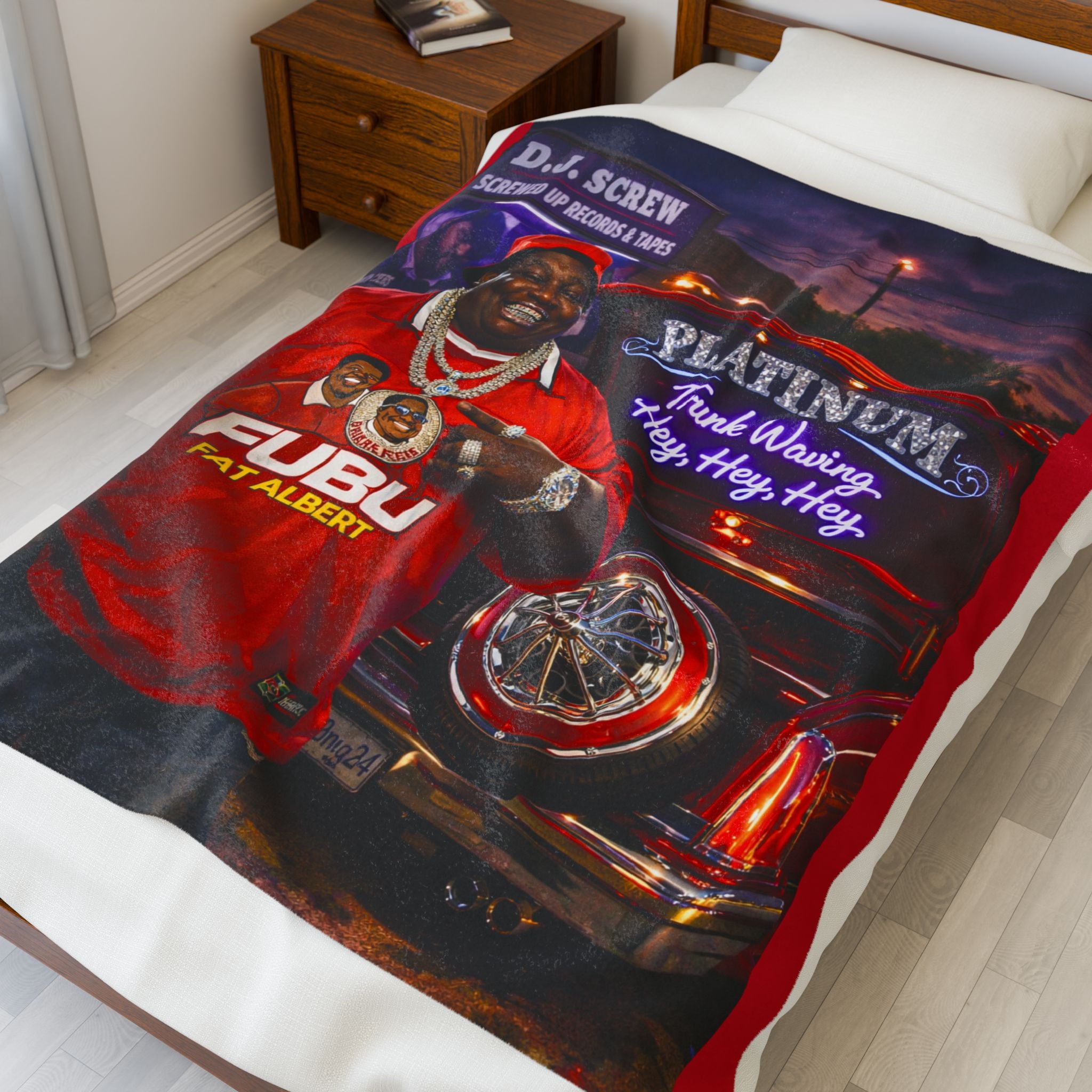 Fat Albert Portrait Velveteen Plush Blanket