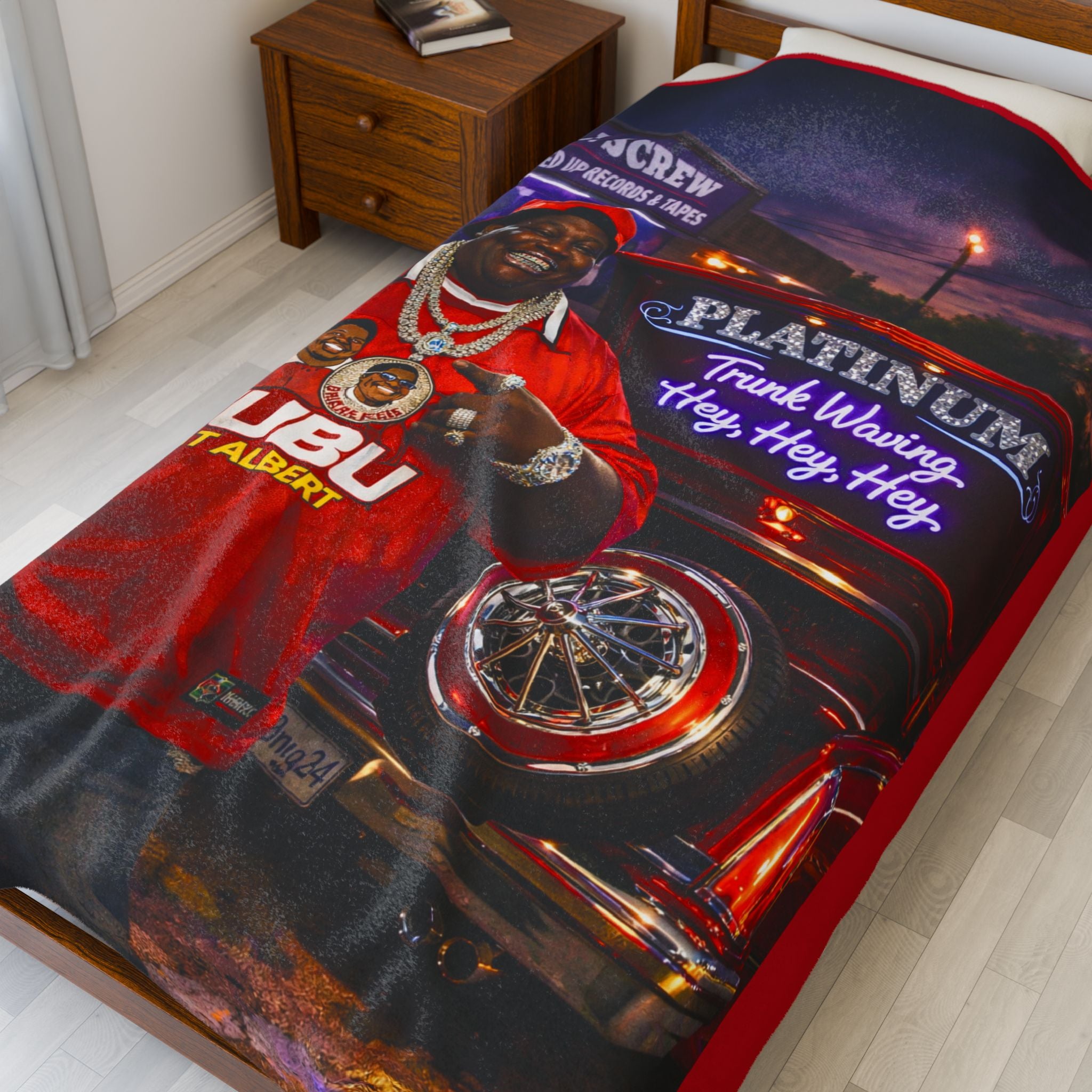 Fat Albert Portrait Velveteen Plush Blanket