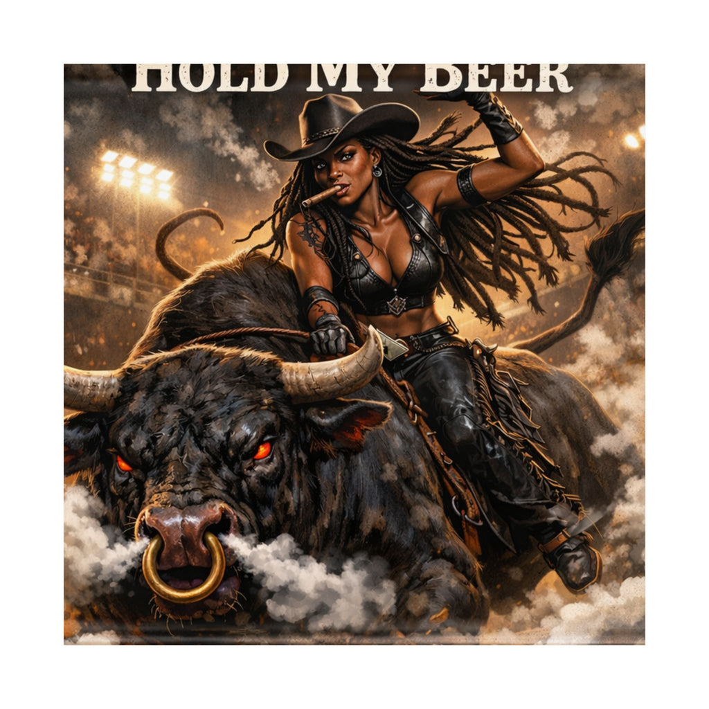 Hold My Beer Rodeo Cowgirl Poster | Matte Vertical Poster