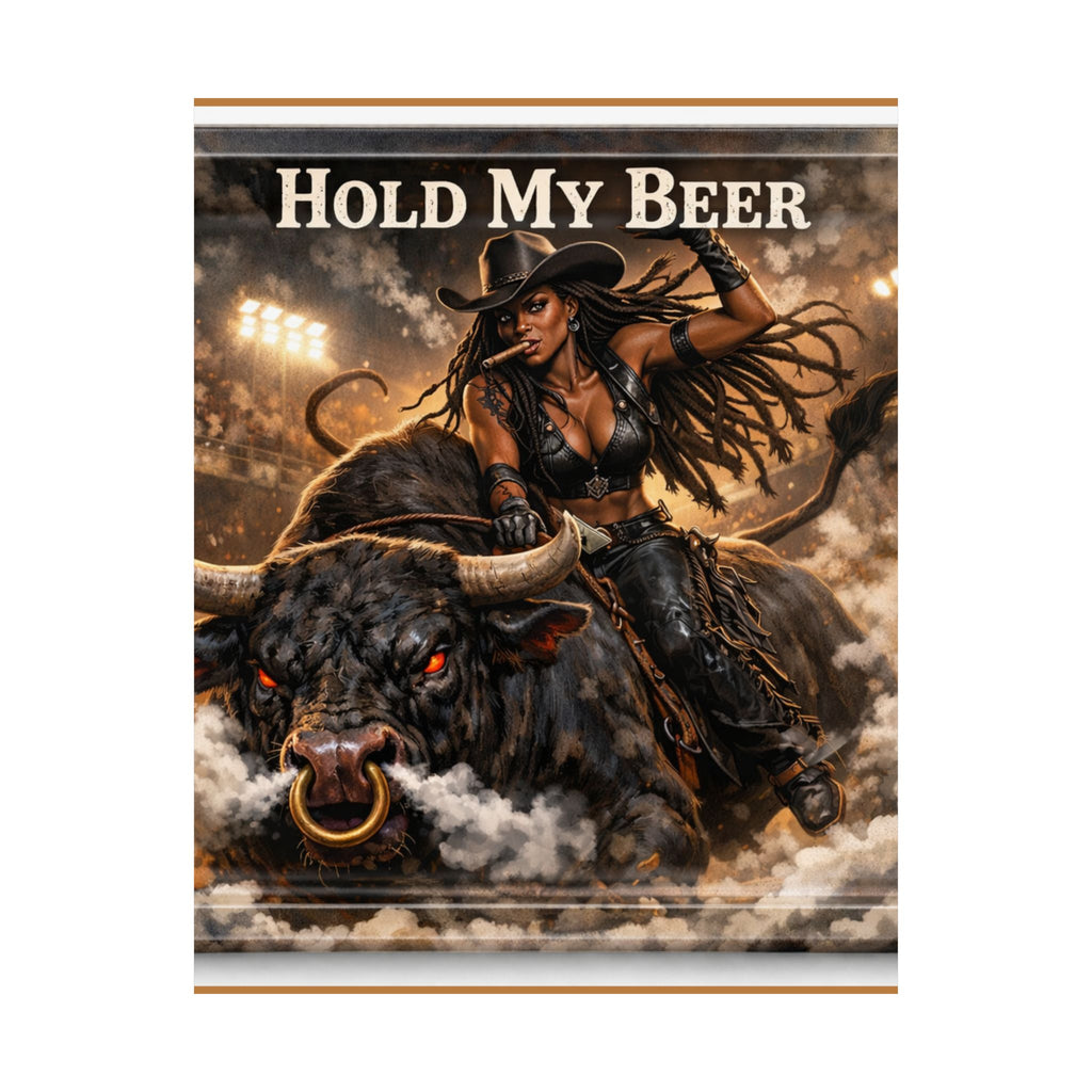 Hold My Beer Rodeo Cowgirl Poster | Matte Vertical Poster