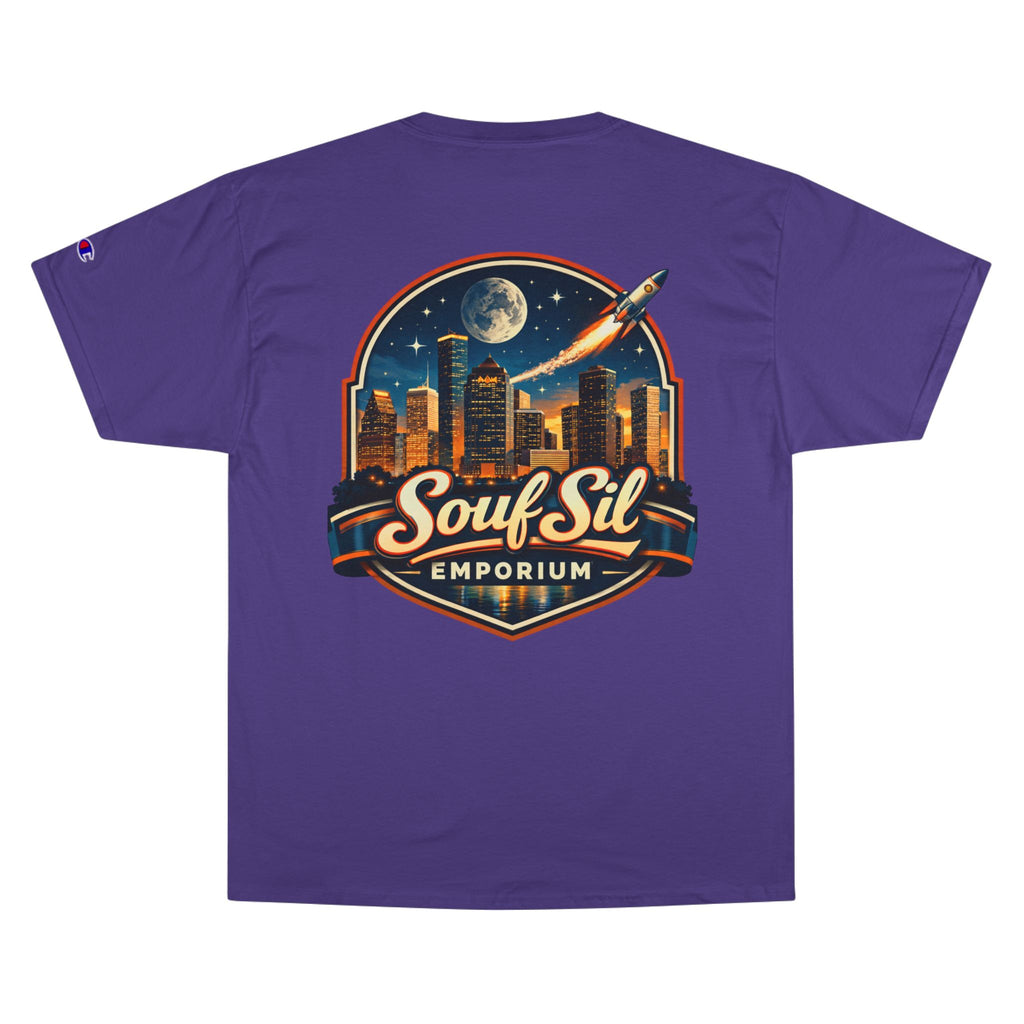 Champion T-Shirt — Retro Sci‑Fi 'Coast to Coast' & SoulSil Emporium Graphic Tee