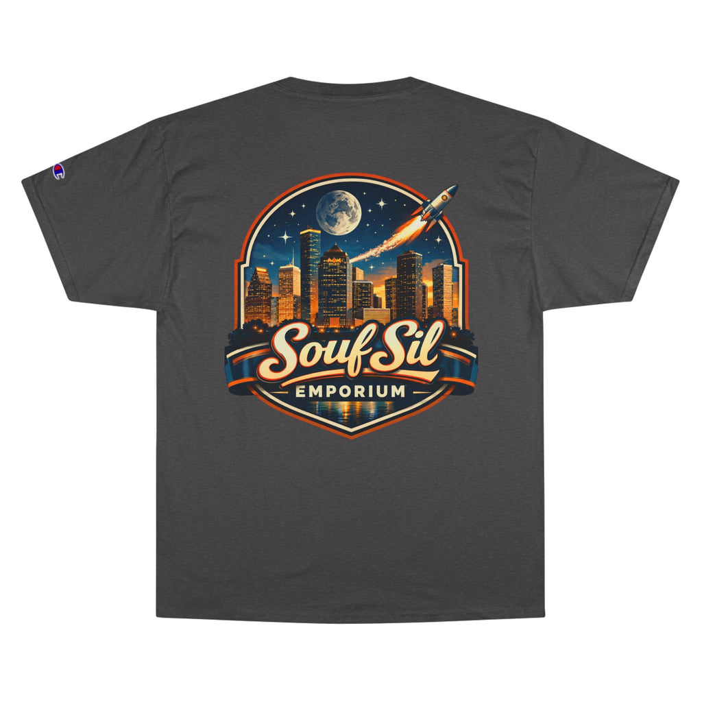 Champion T-Shirt — Retro Sci‑Fi 'Coast to Coast' & SoulSil Emporium Graphic Tee