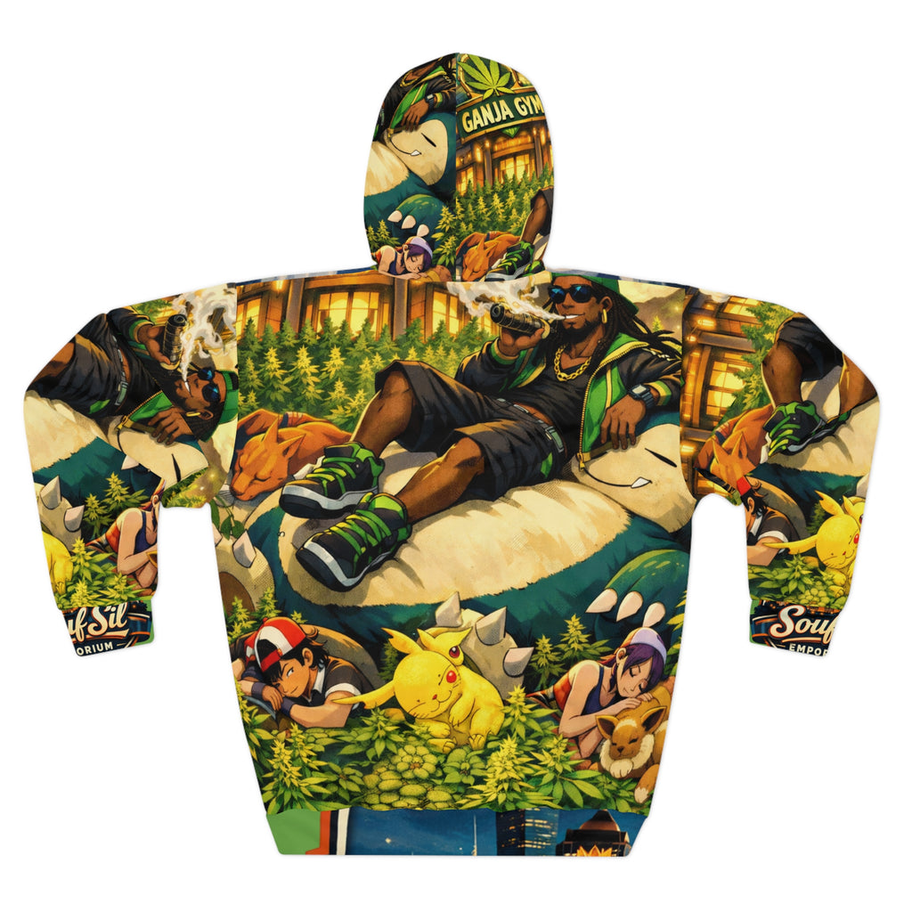 Ganja Gym Hoodie — "Who Wanna Rampa With Big Ganja Gym Champion" All-Over Print Pullover